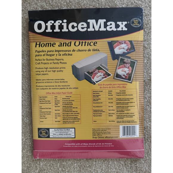 OfficeMax High Gloss Photo Paper 20 Sheets 8.5" x 11" 96 Bright - Picture 2 of 5